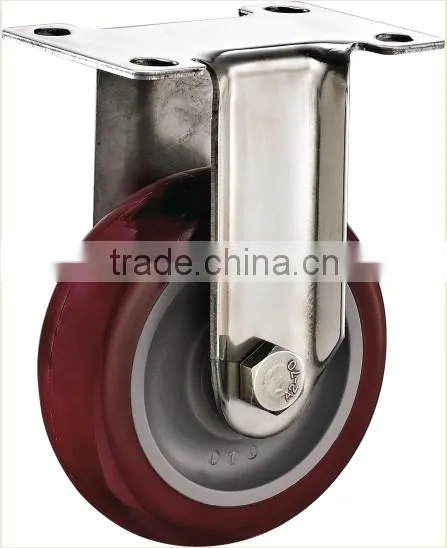 304 Stainless Steel Medium Duty Casters With PU Wheel photo-2