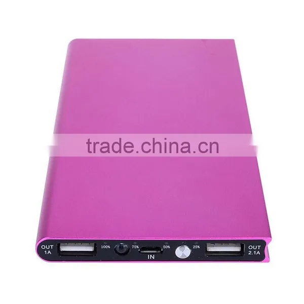 Manufacture Ultra Slim Li-polymer Battery Metal Power Bank 8000mAh photo-4