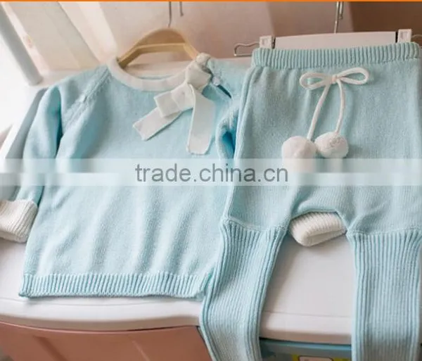Baby 2 Pieces Romper Playsuit Twinset Sweater Newborn Baby Sweaters photo-4