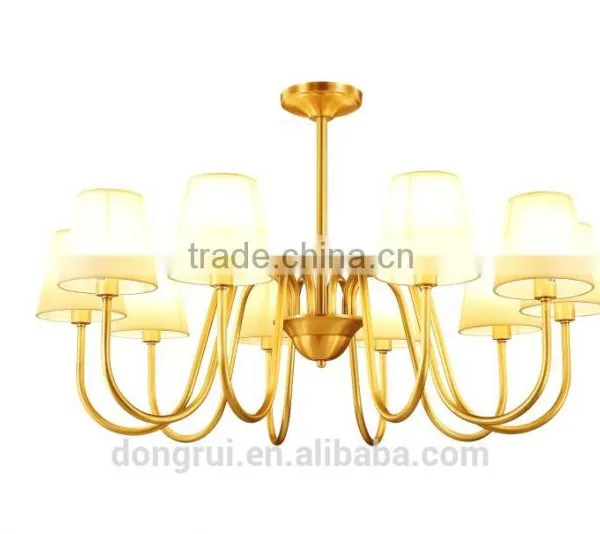 American Morden Style Classical Full Copper Lighting Chandelier Pendant Light 291-10H photo-2