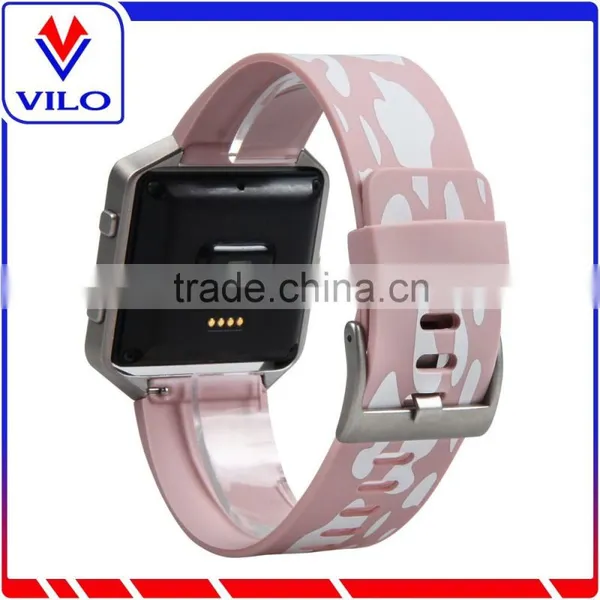 Customized Pattern Rubber Wrist Band Watch Strap For Fitbit Blaze, For Fitbit Blaze Silicone Band photo-2