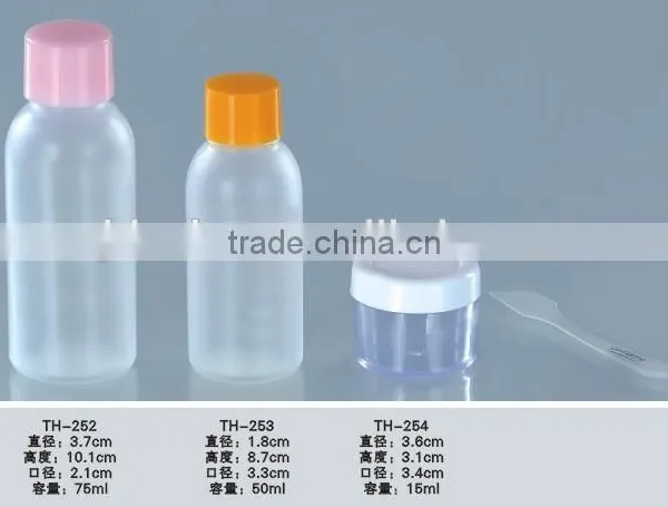 Supplier Mini Cosmestic Pressure Capping Plastic Containers Bottle Jars 15ML