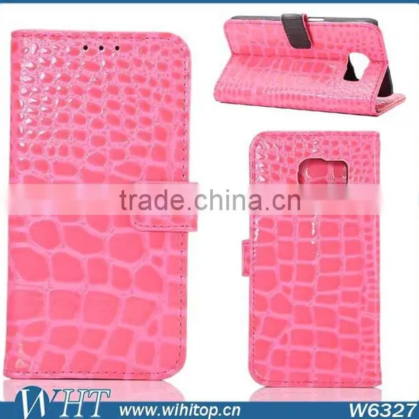 Flip Cover PU Leather Case for S6, Crocodile Pattern for S6 Wallet Phone Bag photo-3
