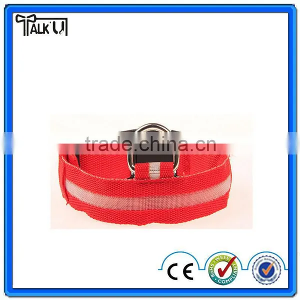 Wholesale Nylon Glowing Various Color Flahsing Light Led Pet Dog Collar, Electronic Waterproof Flash Light Led Dog Collar photo-6