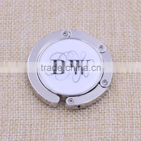 Foldable Metal Purse Hanger/round Purse Hook With Logo Wholesale photo-3
