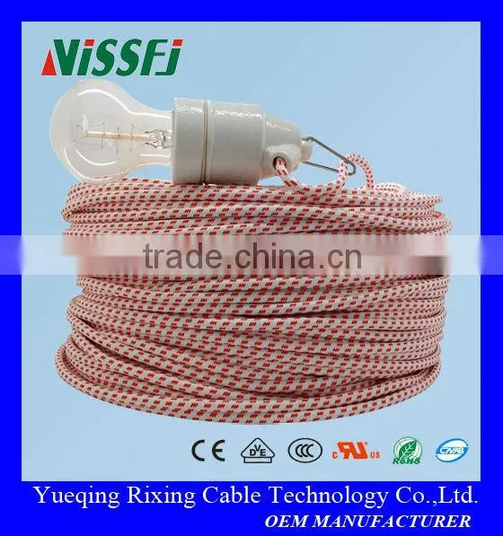 2*0.75mm2 Colored Lighting Textile Cable,textile Braided Cable photo-3