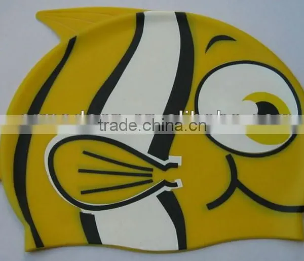 Animal Print Silicone Swimming Cap for Children