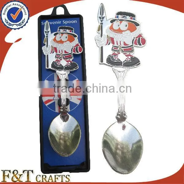 Bulk Souvenir Pearl Custom Design Zinc Alloy Collectible Spoon for Gifts photo-6
