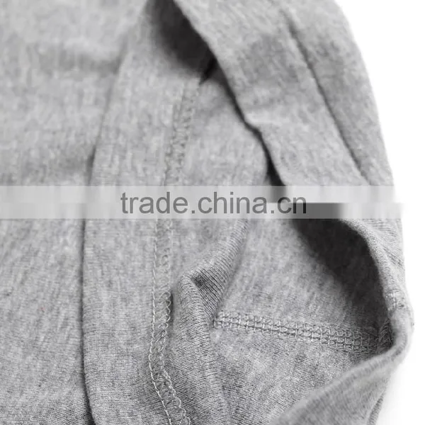 Custom Mens Cheap Plain Gray Cotton Boxer Brief photo-3