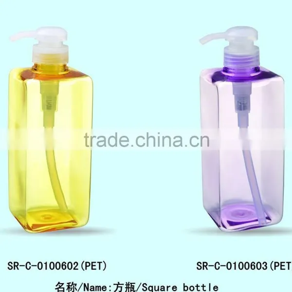 600ml Body Lotion Sprayer Shampoo Plastic Pet Bottle Containers Empty Squeeze Colored photo-2