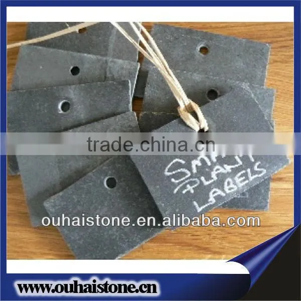 Superb Quality Natural Black Stone Flower Label Slate Plant Marker photo-5