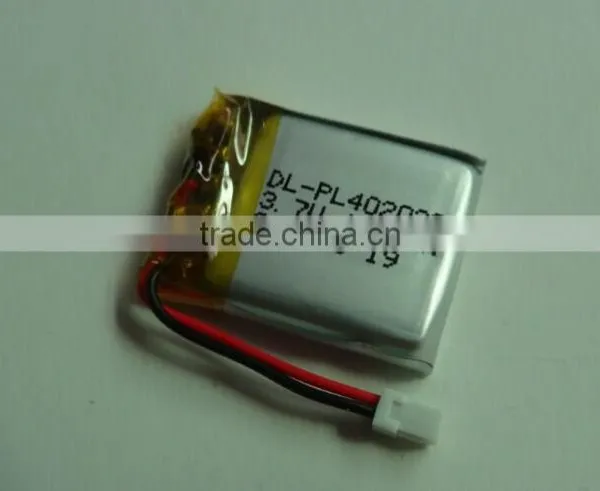 402023 3.7v 130mah Rechargeable Lipo Battery Lithium Polymer Battery Pack 4.0mm20mm23mm