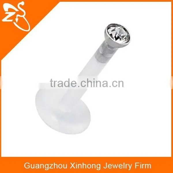 Crystal Plastic Bioflex Labret Piercing Jewelry photo-4