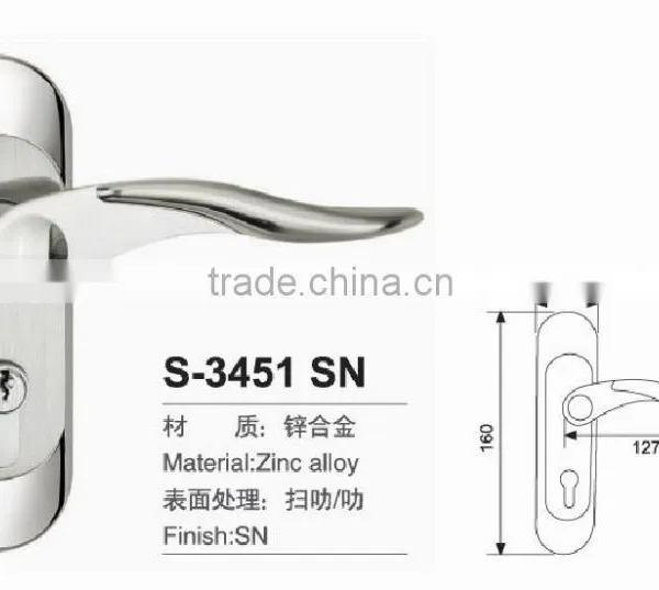 External Pull Handle Main Door Lock Entry Set American Profile Cylinder Lock photo-5