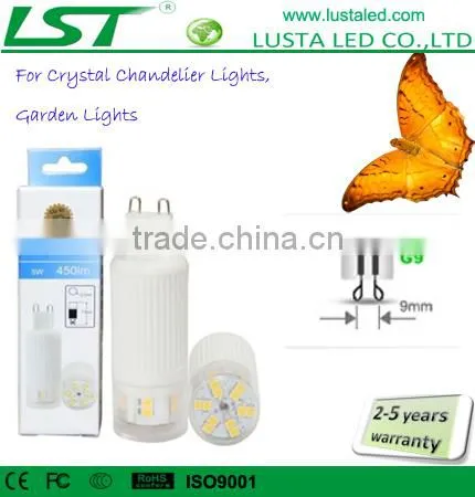 Dimmable 1W/1.5W/2W/3W/4W G9/E14 Bulb, Peanuts Shape Ceramic Small LED Light Bulb, G9 5W 24pcs 3528 SMD Corn Lamp