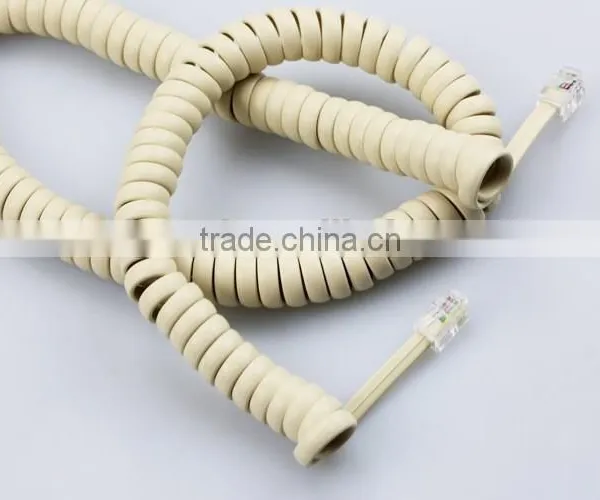 Modular 6P2C Round Extension Telephone Spiral Cable photo-2