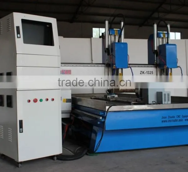 4*8 Feet 1325 Double Spindles 3D CNC Engraver With Air Cylinder for Z Holding Original NcStudio Dust Collector ZK-1325 photo-6