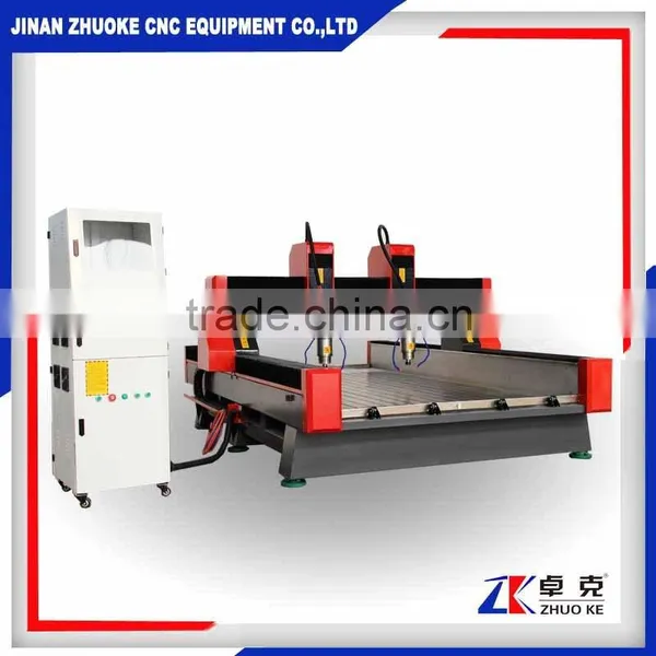 Special Design Double Heads CNC Router Machine For Stone Wood Metal ZK-1325 1300*2500MM With PCI NcStudio Control System photo-2
