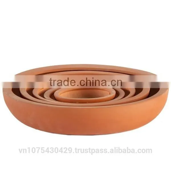 Low Bowl Ceramic Flower Pots Set of 5, Round Terracotta Pots Wholesale, Cheap Ceramic Flower Pots photo-2