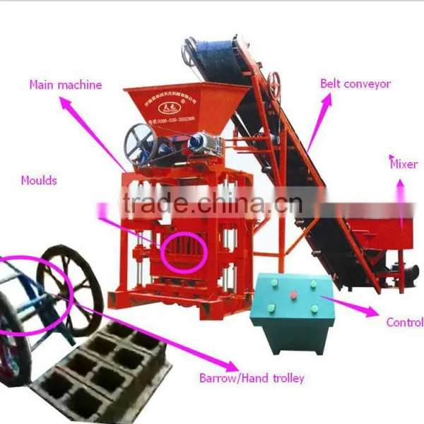 QTJ4-26C Semi Automatic Concrete Block Making Machine for Making Cement Bricks Blocks for Sale photo-2