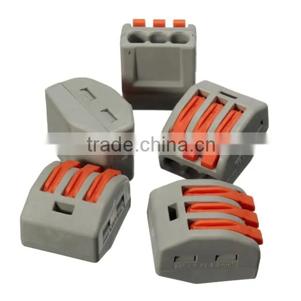 3P Electric Cable Wire Connector Reusable Spring Lever Terminal Block photo-2