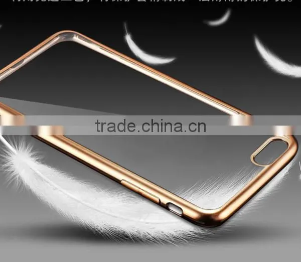 Gold Electroplating Clear Soft Tpu Case for IPhone6 photo-2