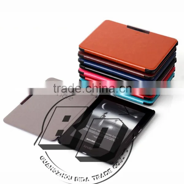 Ultra High Quality Crazy Horse Texture PU Leather Case Tablet Case For Amazon Kindle Voyage Tablet CaseChinese Supplier