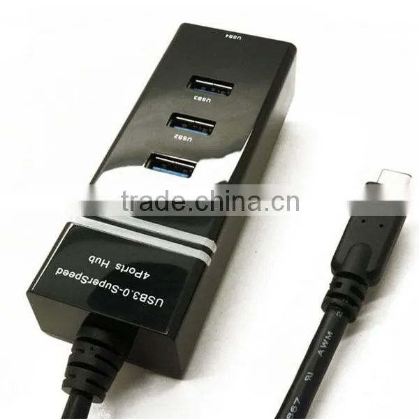 10Gbps Reversible USB 3.1 Type C to 4 PORTS USB 3.0 HUB for Apple Macbook AIR 12" photo-5