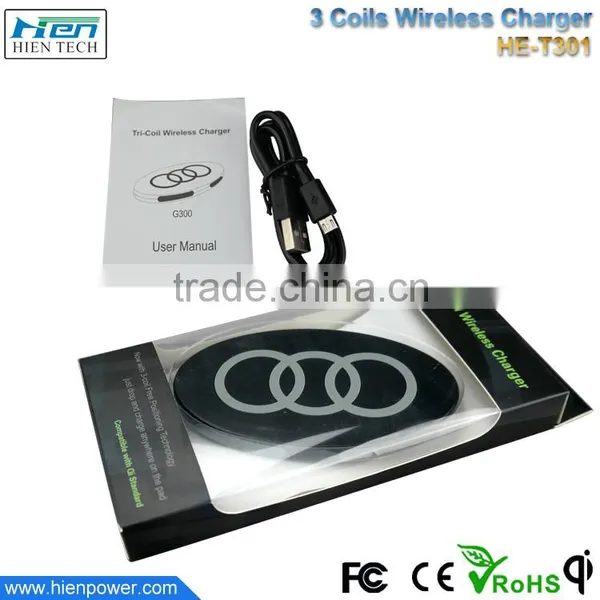 China Factory Supply High Efficiency Universal 3 Coils Power qi Wireless Mobile Chargers photo-6