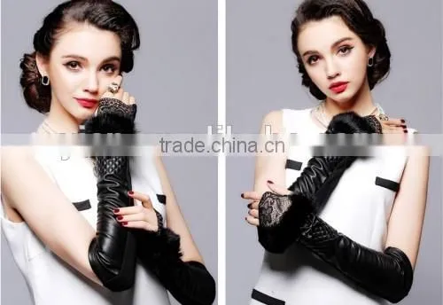 Fashion Fur Fingerless Gloves Women Arm Warmer Fingerless Gloves Women photo-4