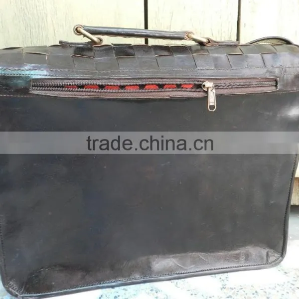 Pure Leather Office Bags/real Leather Briefcase/handmade Leather Briefcase photo-4