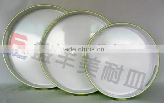 Round Melamine Tray With Handles photo-2