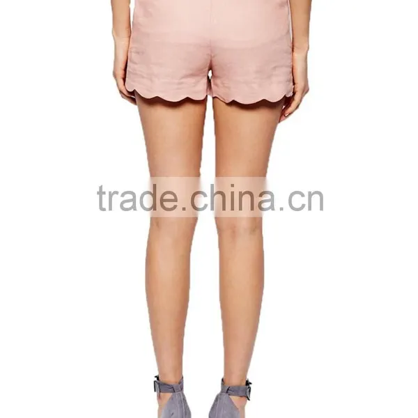 China Supplier Wholesale Top Quality Girls Pink High Waisted Shorts Sexy Ladies Fashion Short Pants photo-4