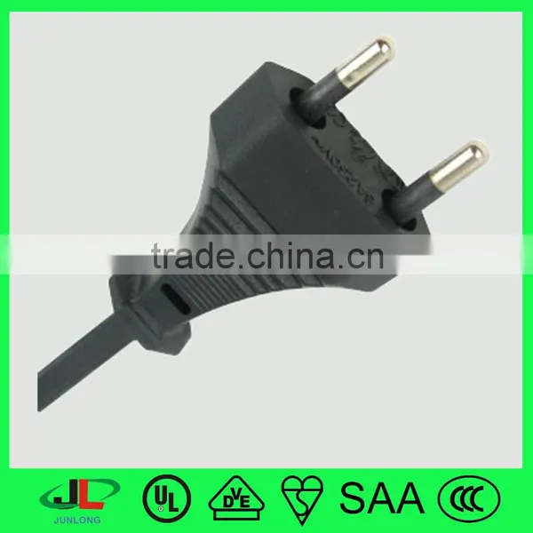 Flat Lamp Cord Plug EU Standard 2 Pin ac Electric Plug for Sale photo-4