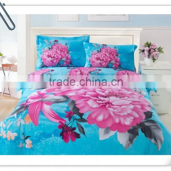 100% Polyester Fabric 2016 Bright Colors Flowers Fabric Brushed Soft Fabric of China photo-2