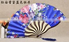 High Quality Print on Paper Tool Bamboo Handle Fans Use photo-3