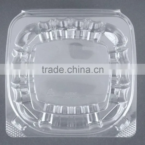 Disposable Clear Hinged Clamshell Roll Cake Container photo-2