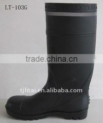 Steel Toe Pvc Safety Boots With Reflective Band photo-6