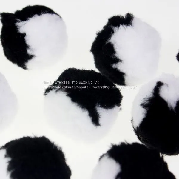 Black N White Acrylic Pompom Ball photo-2