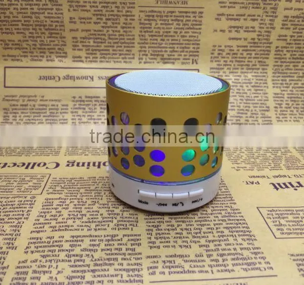 Round Hole Wireless Small Mobile Phone Bluetooth Speakers Subwoofer TF Card Speaker Hands-free Speaker With LED FM photo-2