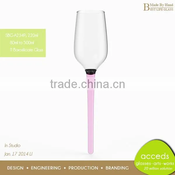 Unique Shaped Pink Color Drinking Glass photo-4