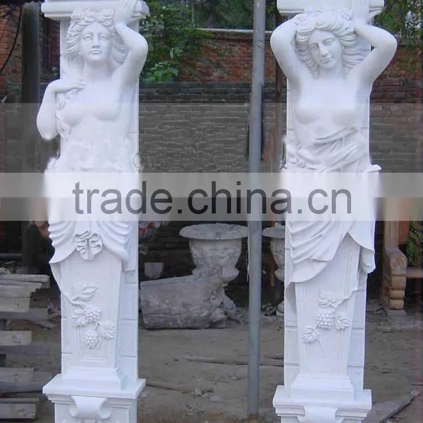 European Sex Lady Stone Column in Pillar Used for Decorative photo-2