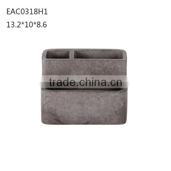 Multi-function Concrete Memo Holder /pen Holder / Phone Holder Three Hole Positions photo-2