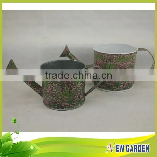 Fashion Round Handicraft Flower Printing Sticker Chinese Flower Pots,Railings Flower Pot photo-5