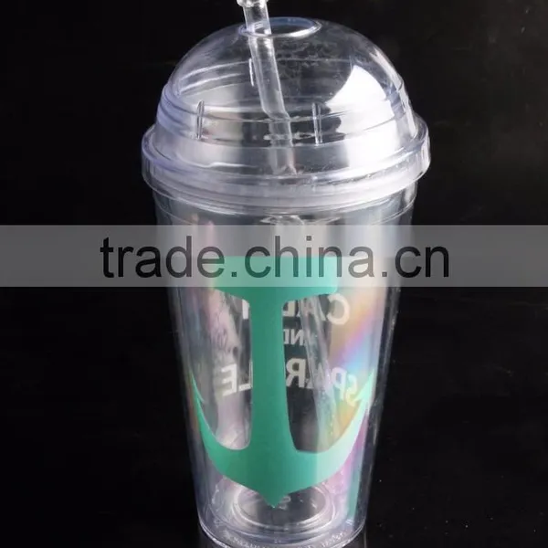 Plastic Tumblers With Dome Lids and Straws photo-2