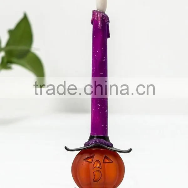 Latest Artificial Acrylic LED Candle Light Pumpkin Shape Base Halloween Decorations photo-4