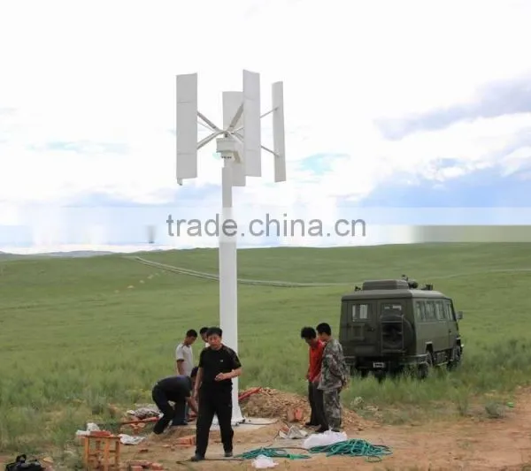 1kw 2kw 3kw 5kw Vertical Axis Wind Turbine Generator photo-2