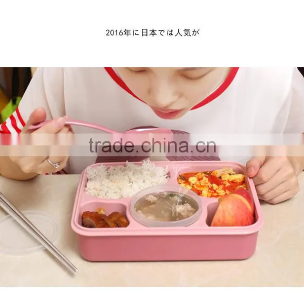 Best Selling High Quality Lovely Pupil Separated Plastic Microwave Oven Kids Lunch Box photo-6