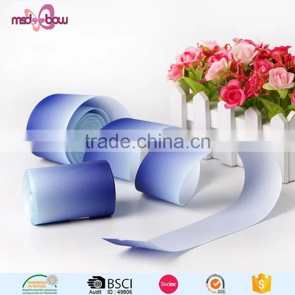 Custom Size Double Face Rainbow Thermal Transfer Grosgrain Ribbon for Gift Box photo-5