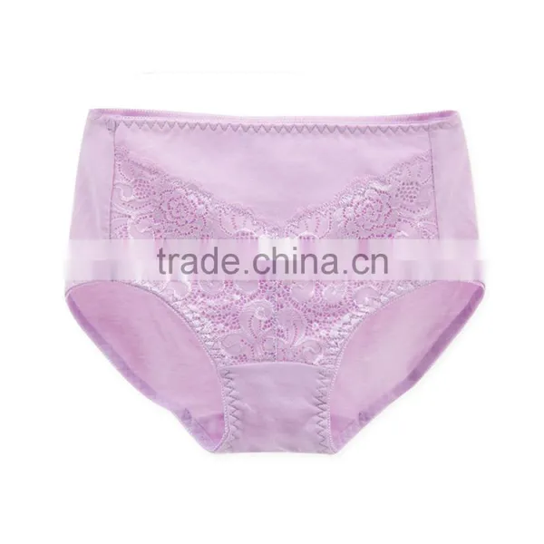 Professional Factory Custom Colorful 95% Cotton 5% Spandex With Lace Sexy Fancy Woman Underwear photo-4